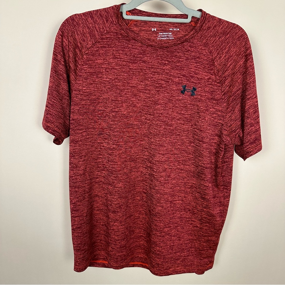 Under Armour The Tech Tee T-Shirt, red heather, men’s medium